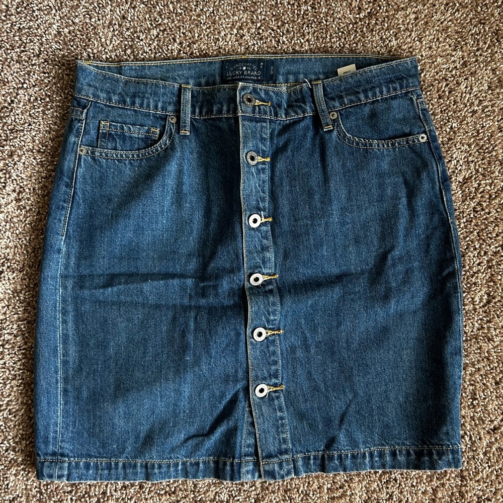 LUCKY BRAND Denim Button Up Skirt size 12 / 31